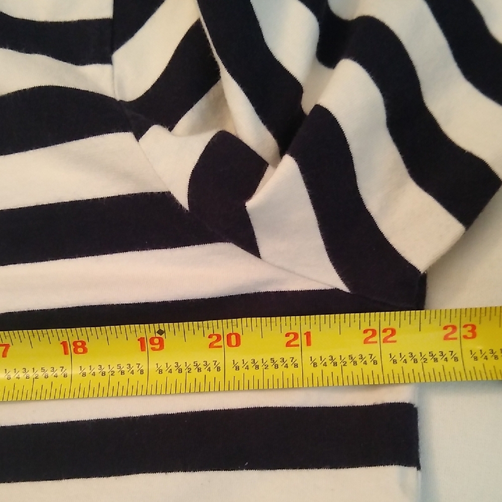 women's M-L-XL navy & white Polo stretchy stripes - Picture 13 of 14